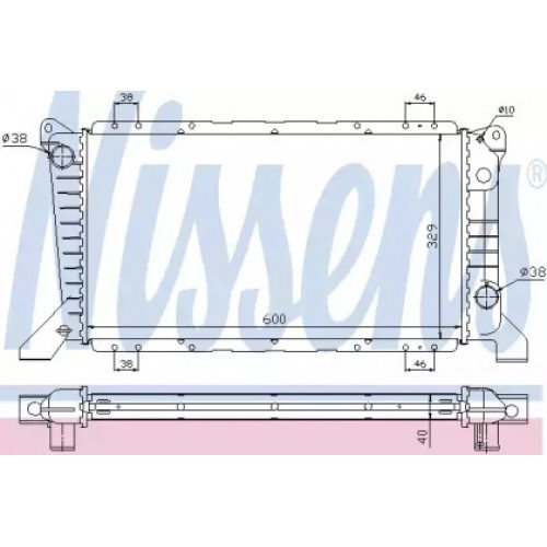 Радіатор охолодження двигуна AS00054523 на FORD TRANSIT 1995-2000