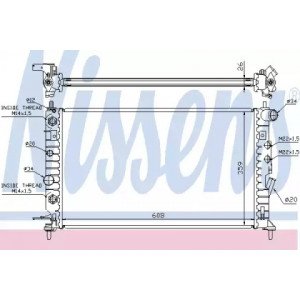 Радіатор охолодження двигуна AS07310586 на OPEL VECTRA B 1999-2002