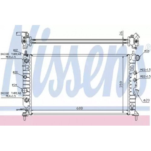Радіатор охолодження двигуна AS07310586 на OPEL VECTRA B 1999-2002