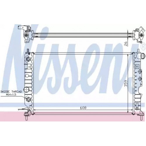 Радиатор охлаждения двигателя AS00054048 на OPEL VECTRA B 1999-2002