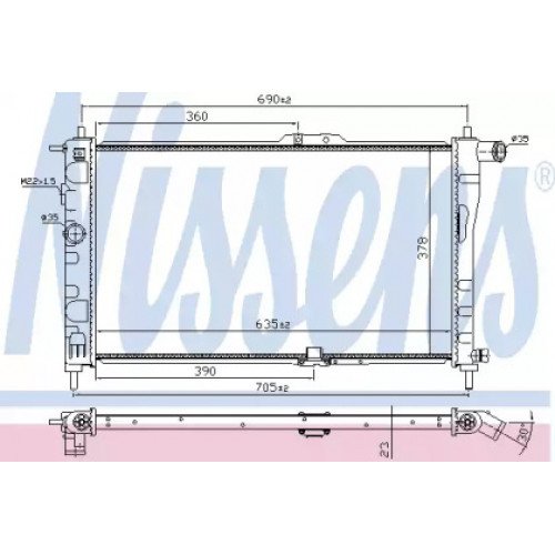 Радиатор охлаждения двигателя AS07341553 на DAEWOO NEXIA (N100) 1995-2008