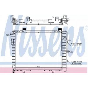 Радиатор охлаждения двигателя AS00059976 на MERCEDES 202 (C-CLASS) 1993-2000