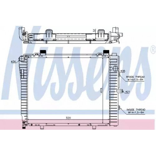Радиатор охлаждения двигателя AS00059976 на MERCEDES 202 (C-CLASS) 1993-2000