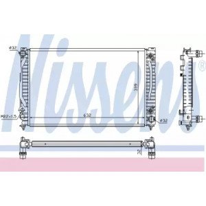 Радиатор охлаждения двигателя AS00054836 на AUDI A6 (C5) 2001-2005