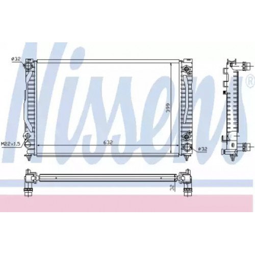 Радіатор охолодження двигуна AS00054836 на AUDI A6 (C5) 1997-2000