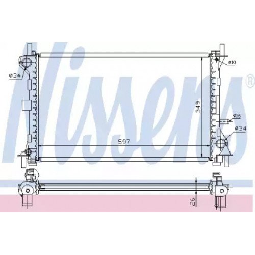 Радіатор охолодження двигуна AS07309151 на FORD FOCUS 1998-2004