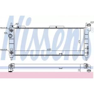Радіатор охолодження двигуна AS00054271 на OPEL CORSA B 1993-2000