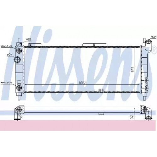 Радиатор охлаждения двигателя AS00054271 на OPEL COMBO 1993-2000