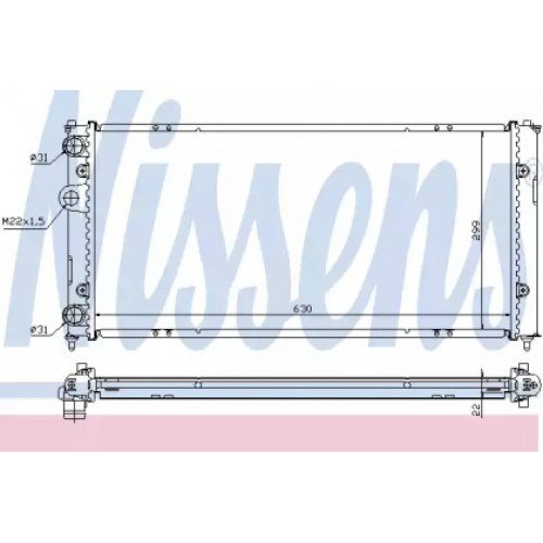 Радіатор охолодження двигуна AS00053661 на VOLKSWAGEN POLO III 1994-2001