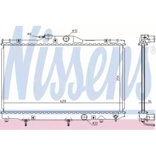 Радіатор охолодження двигуна AS00059805 на TOYOTA COROLLA (E11) 2000-2001