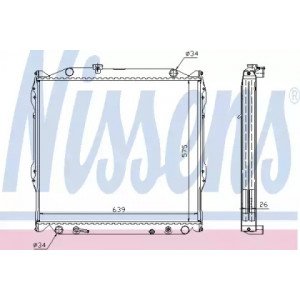 Радіатор охолодження двигуна AS00059780 на TOYOTA LAND CRUISER (J10) 1998-2008