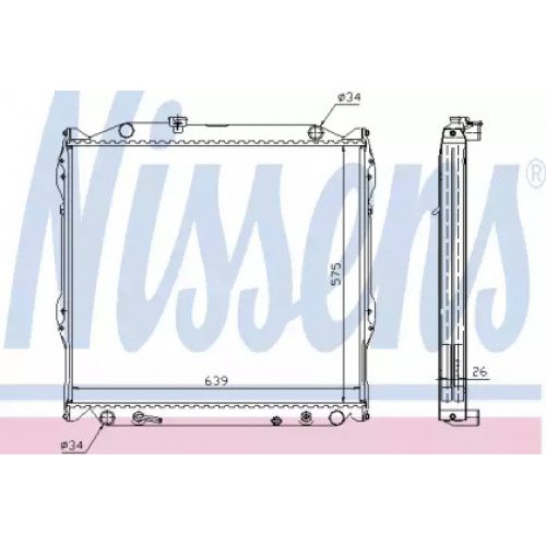 Радіатор охолодження двигуна AS00059780 на TOYOTA LAND CRUISER (J10) 1998-2008