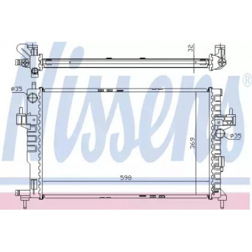 Радиатор охлаждения двигателя AS00054280 на OPEL CORSA C 2004-2007