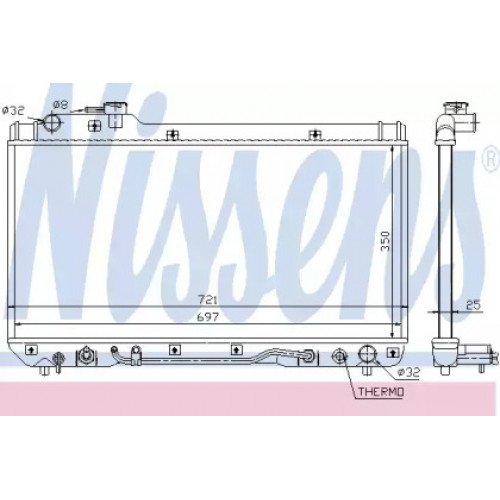 Радиатор охлаждения двигателя AS07327490 на TOYOTA RAV4 1994-2001