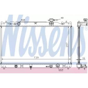 Радиатор охлаждения двигателя AS00053804 на TOYOTA CAMRY (XV30) 2002-2006