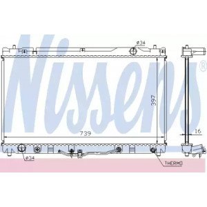 Радіатор охолодження двигуна AS00053803 на TOYOTA CAMRY (XV30) 2002-2006