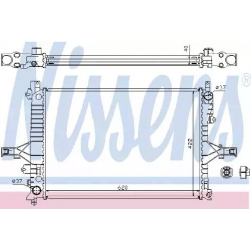 Радиатор охлаждения двигателя AS00053574 на VOLVO S60 2000-2006