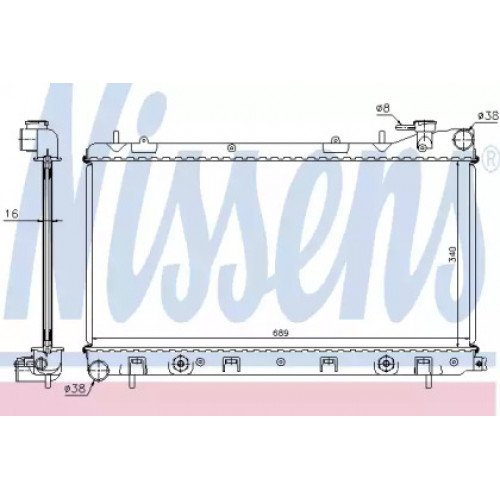 Радіатор охолодження двигуна AS00059807 на SUBARU IMPREZA 2007-2011