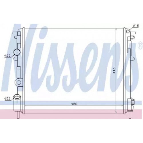 Радиатор охлаждения двигателя AS07298352 на RENAULT KANGOO 2003-2009