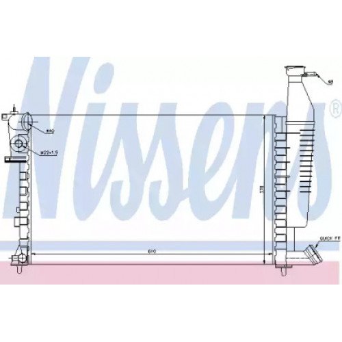 Радиатор охлаждения двигателя AS00053978 на CITROEN BERLINGO 2002-2007