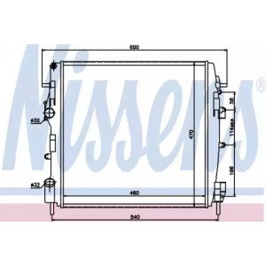 Радиатор охлаждения двигателя AS00053898 на RENAULT KANGOO 1997-2003
