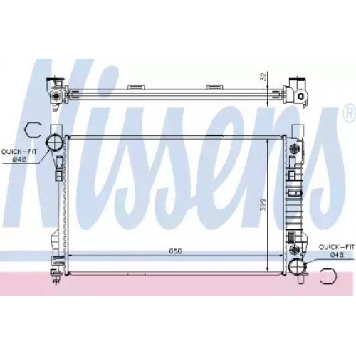 Радіатор охолодження двигуна AS00059999 на MERCEDES 203 (C-CLASS) 2000-2007