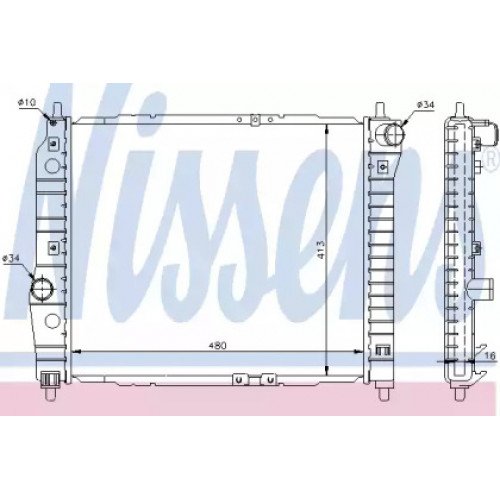 Радиатор охлаждения двигателя AS07295756 на CHEVROLET AVEO SDN (T250) 2006-2012