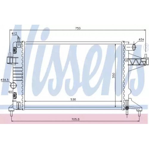Радиатор охлаждения двигателя AS00054281 на OPEL CORSA C 2004-2007