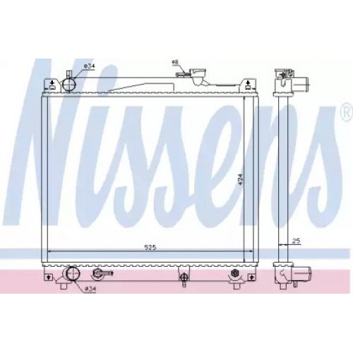 Радиатор охлаждения двигателя AS00059822 на SUZUKI VITARA GRAND 1998-2005