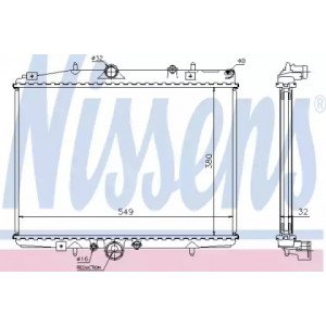 Радиатор охлаждения двигателя AS00059873 на CITROEN C5 2000-2008