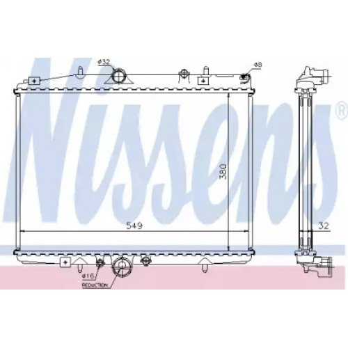 Радиатор охлаждения двигателя AS00059873 на CITROEN C5 2000-2008