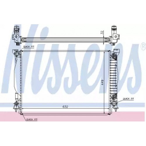 Радиатор охлаждения двигателя AS00060284 на AUDI A6 (C5) 2001-2005