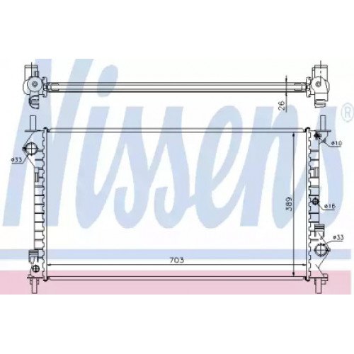 Радіатор охолодження двигуна AS00054557 на FORD TRANSIT CONNECT / TOURNEO 2010-2013