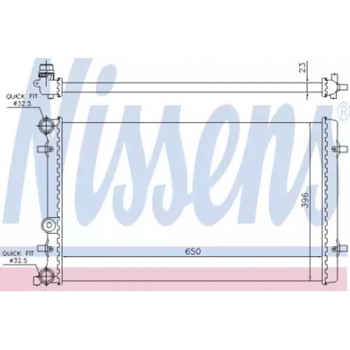 Радіатор охолодження двигуна AS00053760 на SEAT TOLEDO 1996-1999