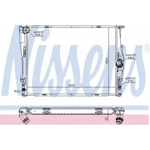 Радіатор охолодження двигуна AS07302664 на BMW X1 (E84) 2009-2012