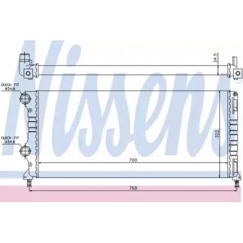 Радиатор охлаждения двигателя AS07329419 на FIAT DOBLO 2000-2004