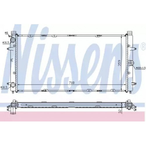 Радіатор охолодження двигуна AS00059717 на VOLKSWAGEN T4 1990-2003