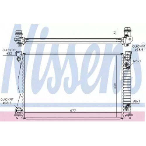 Радіатор охолодження двигуна AS00054850 на AUDI A6 (C6) 2004-2011