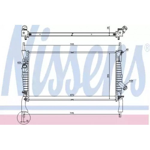 Радиатор охлаждения двигателя AS07337517 на FORD TRANSIT 2006-2013