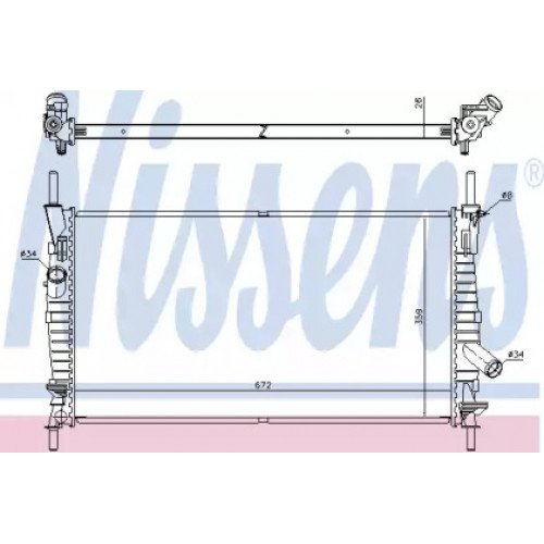 Радіатор охолодження двигуна AS00054534 на FORD TRANSIT 2000-2006