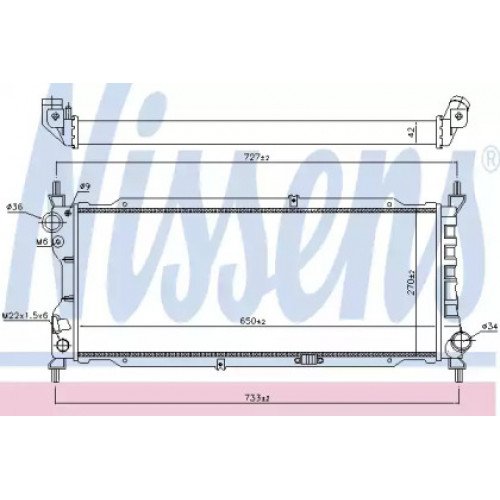 Радіатор охолодження двигуна AS00054270 на OPEL CORSA B 1993-2000