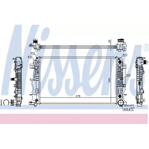 Радіатор охолодження двигуна AS00060059 на MERCEDES SPRINTER 2006-2013