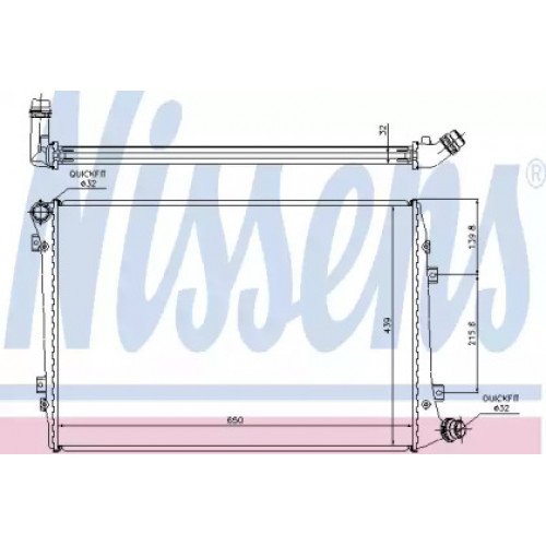 Радіатор охолодження двигуна AS07326826 на VOLKSWAGEN JETTA III 2006-2010