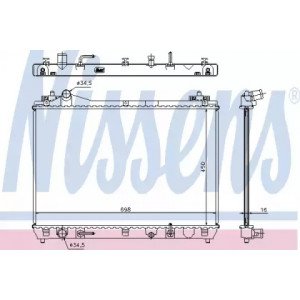 Радиатор охлаждения двигателя AS00059831 на SUZUKI VITARA GRAND 2006-2012
