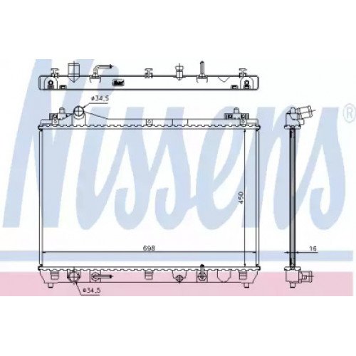 Радиатор охлаждения двигателя AS00059831 на SUZUKI VITARA GRAND 2006-2012