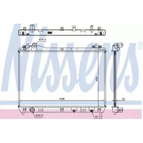 Радіатор охолодження двигуна AS00059832 на SUZUKI VITARA GRAND 2006-2012