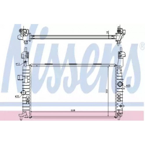 Радиатор охлаждения двигателя AS00054076 на OPEL MERIVA 2003-2010