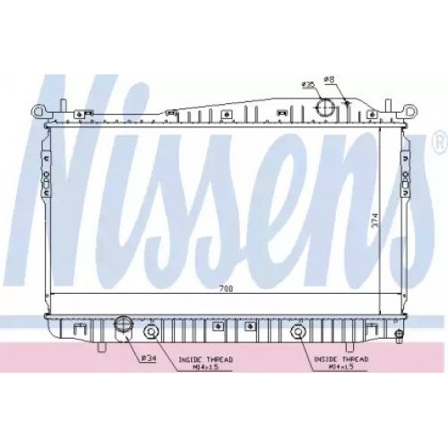 Радіатор охолодження двигуна AS07309410 на CHEVROLET EPICA 2006-2011