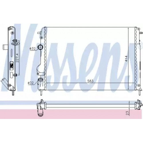 Радиатор охлаждения двигателя AS07330199 на RENAULT MEGANE (I) 1995-2002