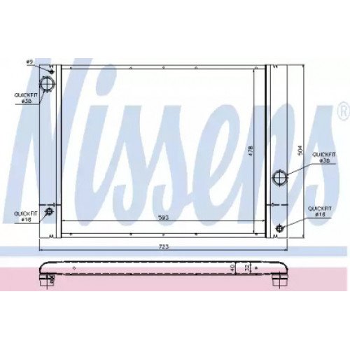 Радіатор охолодження двигуна AS00054772 на BMW 6 (E63) 2003-2011
